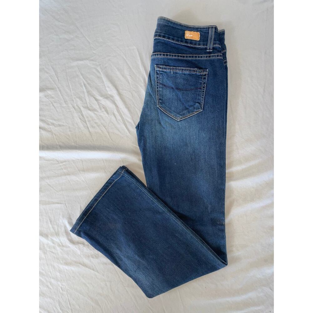 Paige Love Story Lightweight Mid Rise Flare Leg Stretch Denim Jeans. Size 2? GUC